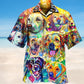 Labrador Retriever Love And Wet Noses Hawaiian Shirt For Summer Vacation Beach Travel And Relaxed Casual Wear
