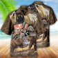 Bohemian Bear Peace Hawaiian Shirt For Beach Parties And Weekend Getaways