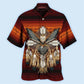 Bohemian Eagle Peace Hawaiian Shirt Artwork View For Weekend Travel And Beach Style