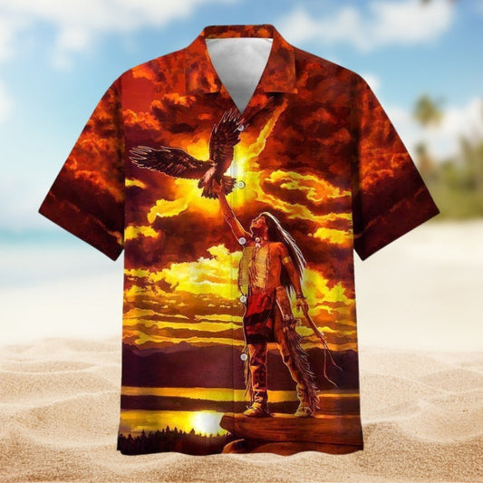 Southwestern Geometric Peace Hawaiian Shirt For Summer Gathering And Thoughtful Gifting