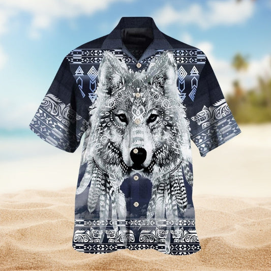 Southwestern Geometric Peace Hawaiian Shirt For Summer Road Trip And Casual Wear