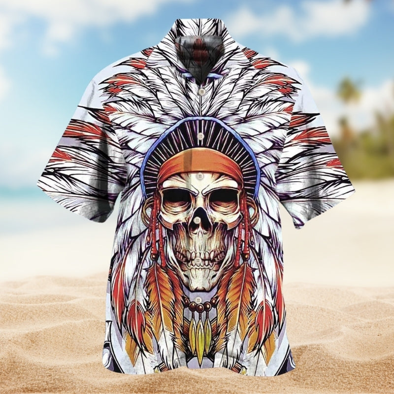 Southwestern Geometric Peace Hawaiian Shirt For Island Adventure, Relaxed Getaway, And Everyday Comfort