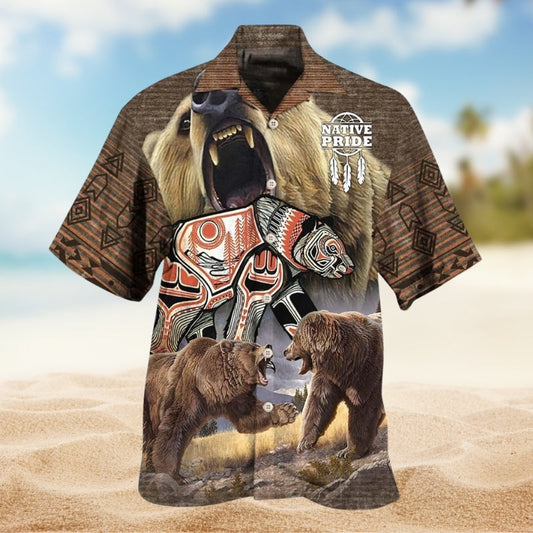Southwestern Geometric Peace Hawaiian Shirt For Relaxed Getaway, Tropical Retreat, And Thoughtful Gifting