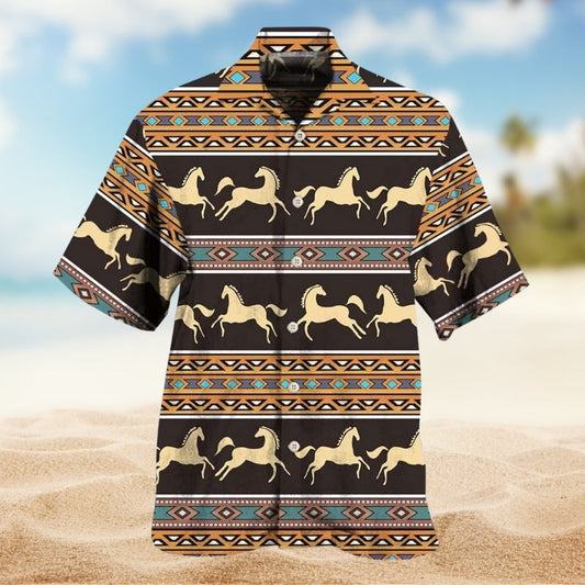 Southwestern Geometric Peace Hawaiian Shirt For Casual Weekend And Coastal Style