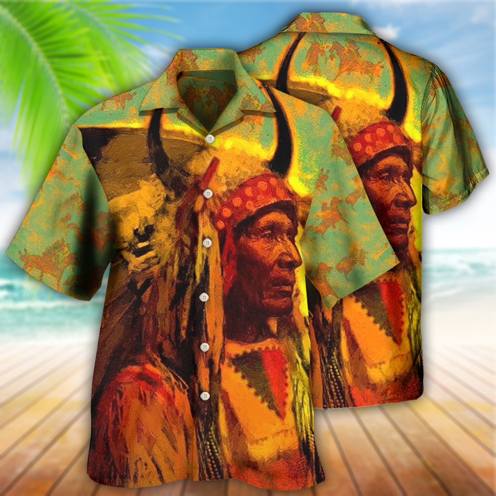 Bohemian Orange Peace Hawaiian Shirt Design Detail For Beach Days And Holiday Travel