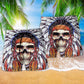 Native Style Skull Feather Love Peace Beach Shorts For Summer Vacation And Coastal Travel