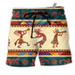 Native Style Love Peace Vintage Hawaiian Print Beach Shorts For Vacation Travel And Relaxed Outdoor Comfort