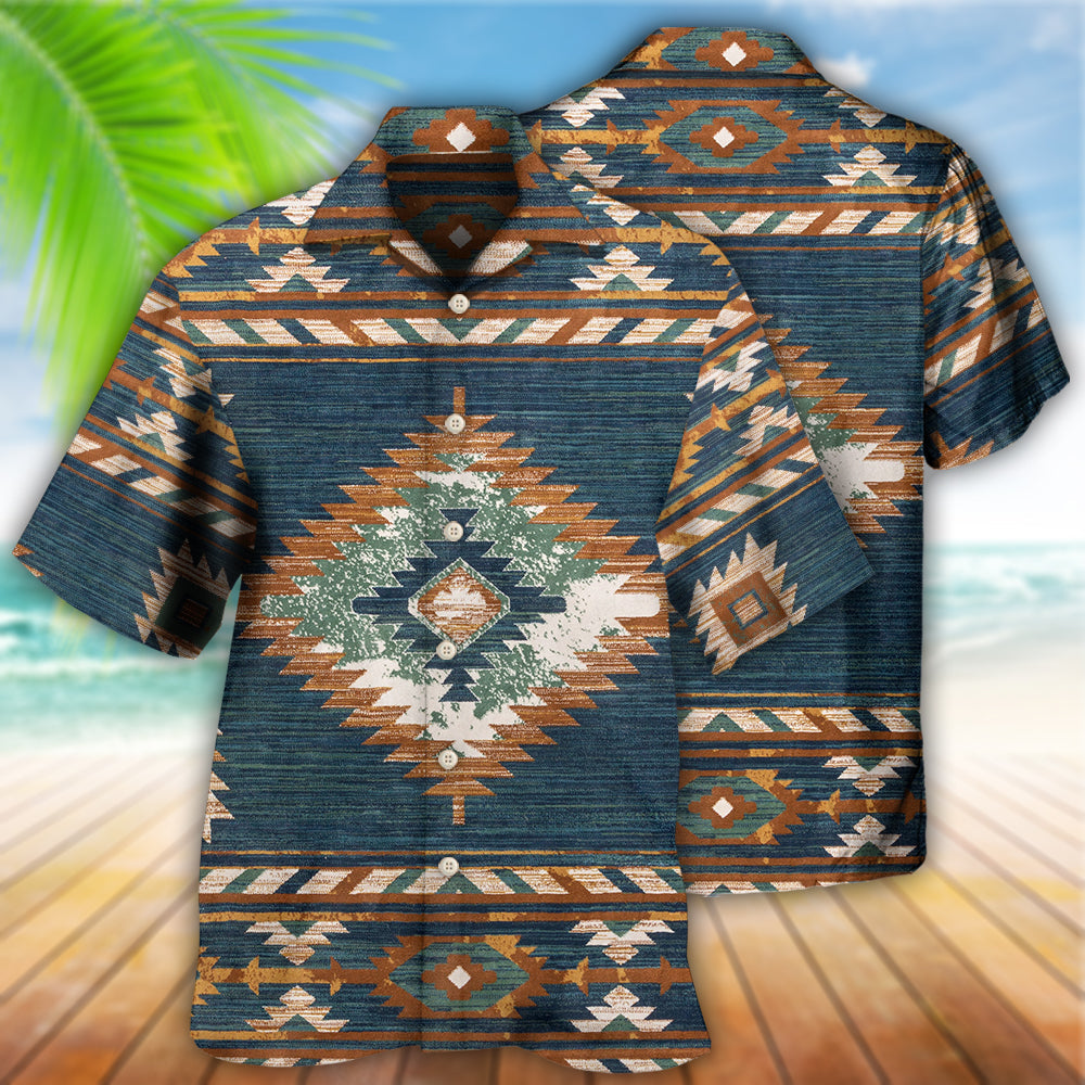 Bohemian Vintage Peace Hawaiian Shirt Artwork View For Weekend Travel And Beach Style