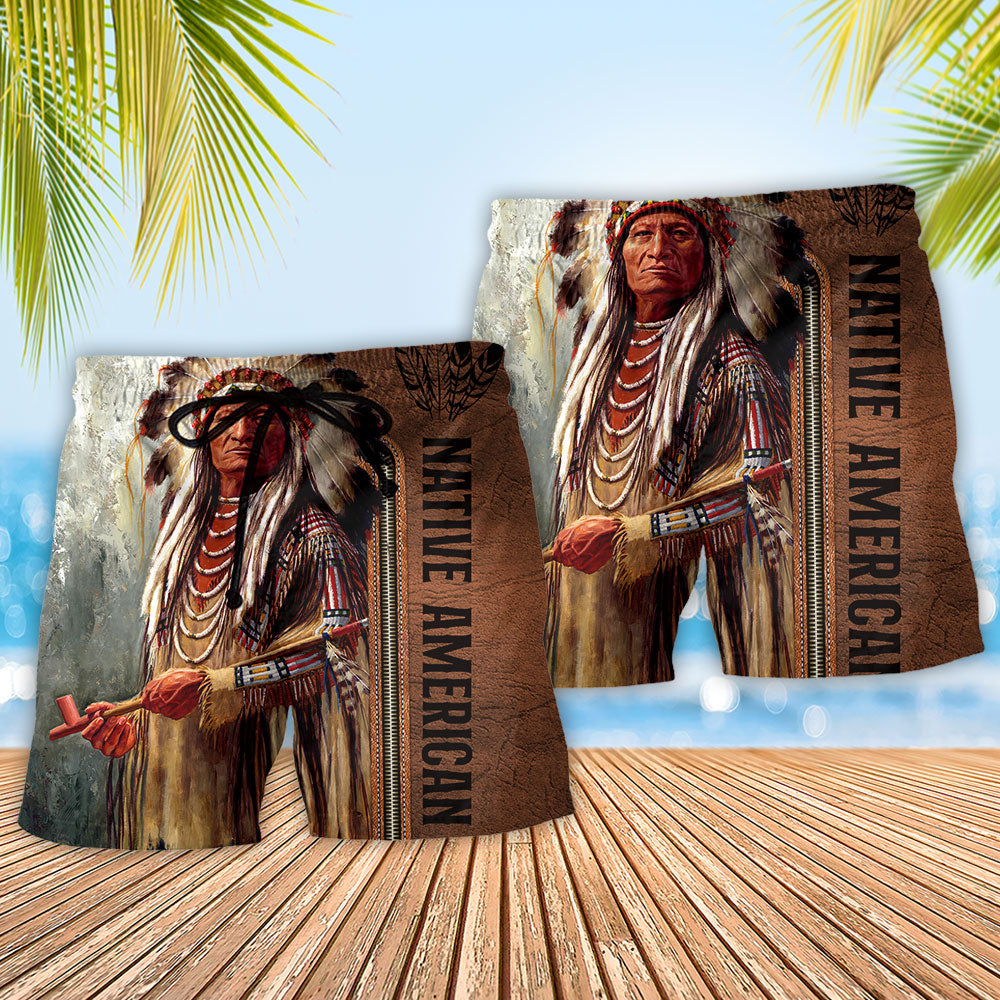 Peaceful Southwestern Beach Shorts Pattern Detail For Casual Outings And Leisure And Relaxation