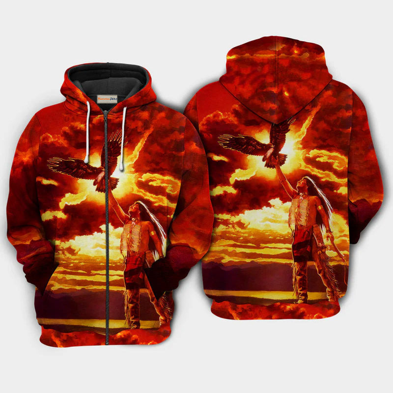 Native Sunset Peace Love Hoodie For Festival Days Weekend Adventures And Relaxed Style