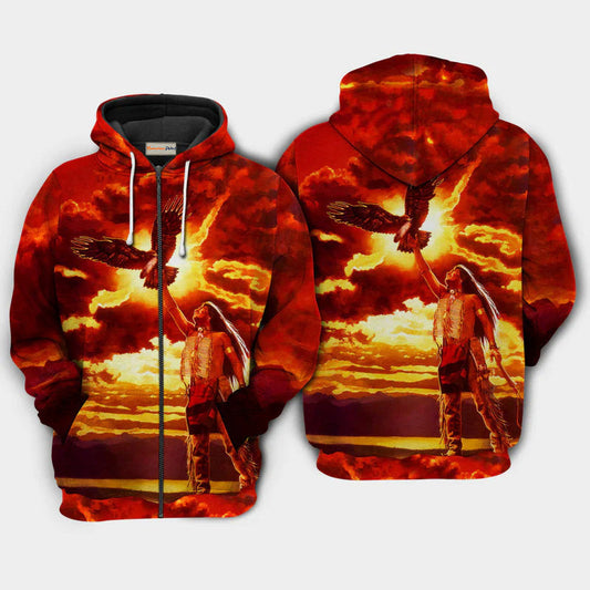 Native Sunset Peace Love Hoodie For Festival Days Weekend Adventures And Relaxed Style