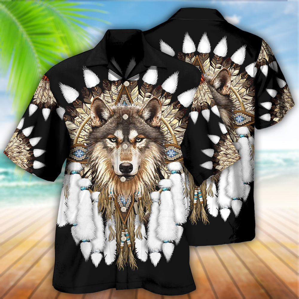 Bohemian Wolf Hawaiian Shirt For Poolside Relaxation And Sunny Getaways