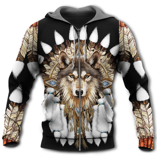 Native Wolf Feather Hoodie For Heritage Events Weekend Outings And Comfortable Streetwear