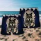 Southwestern Wolf Feather Beach Shorts Pattern Detail For Coastal Leisure And Laid Back Daily Wear