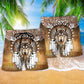 Southwestern Wolf King Feather Beach Shorts Pattern Detail For Island Trips And Bright Summer Outfits