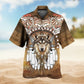 Native Wolf King Hawaiian Shirt For Island Vacations, Weekend Events, And Relaxed Everyday Outfits
