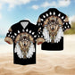 Native Wolf Hawaiian Shirt For Animal Lovers, Beach Travel, And Casual Summer Style