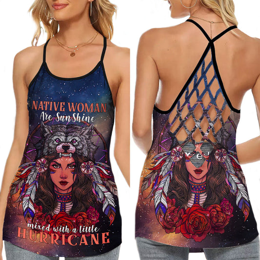 Native Women Are Sunshine And Roses Hollow Tank Top For Yoga Workouts And Casual Wear