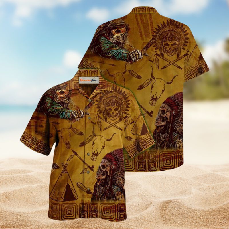 American Native Spirit Nation Hawaiian Shirt For Patriotic Events, Summer Travel, And Casual Outdoor Wear