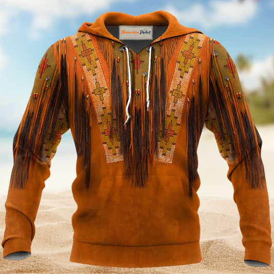 Native Orange Culture Hoodie For Cultural Themes Casual Travel And Meaningful Gift Giving