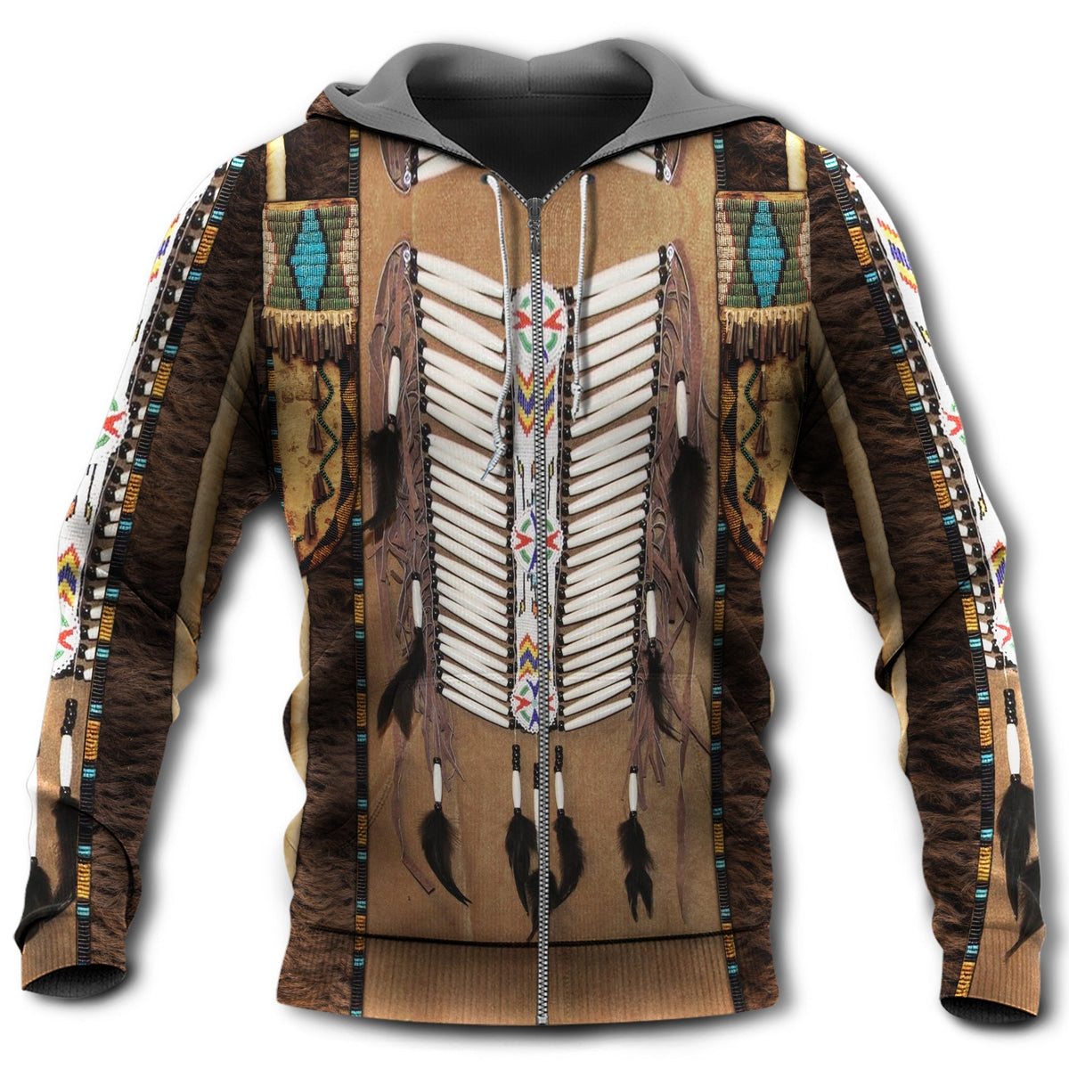 Native Culture Pattern Hoodie For Heritage Inspired Streetwear Travel And Everyday Style