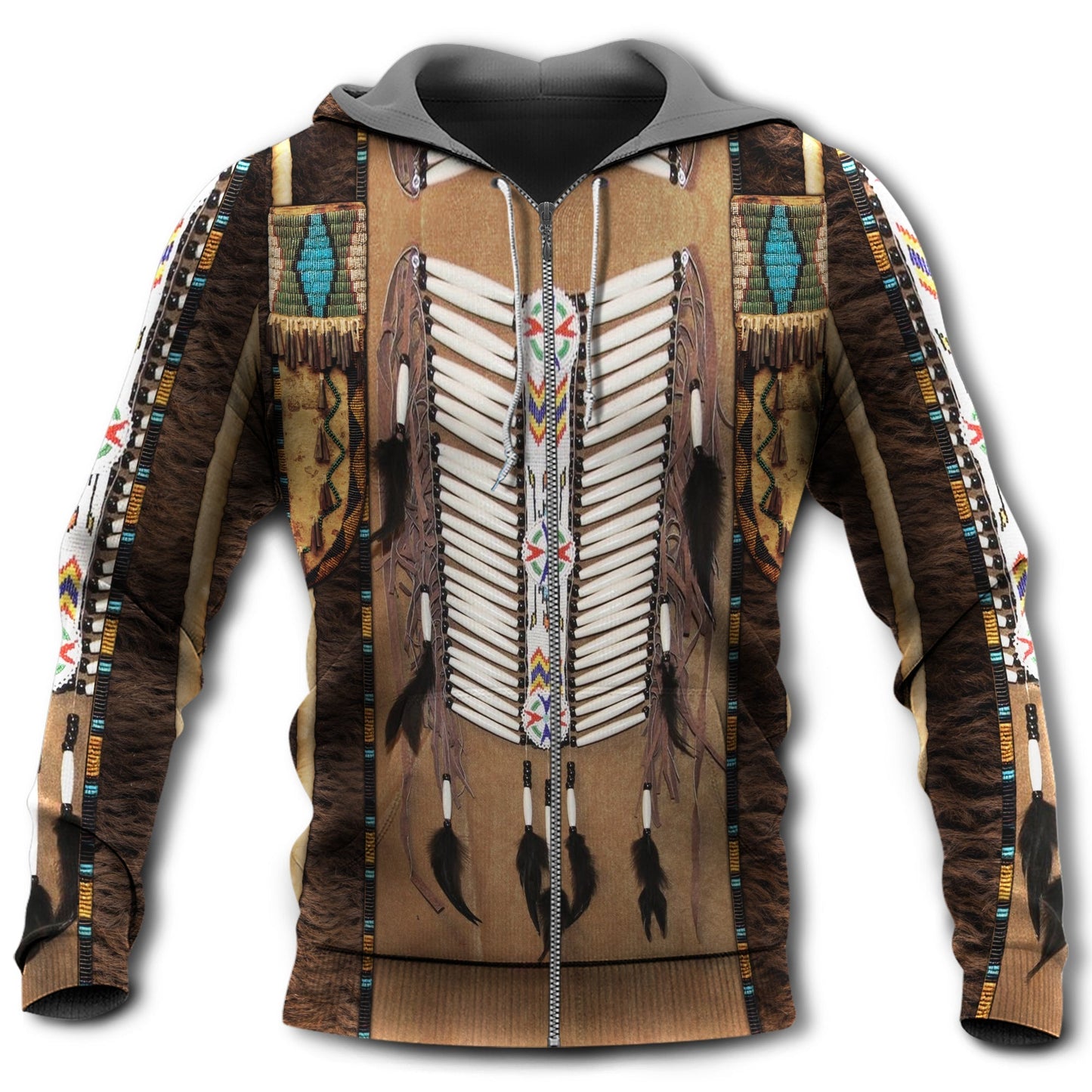 Native Culture Pattern Hoodie For Heritage Inspired Streetwear Travel And Everyday Style