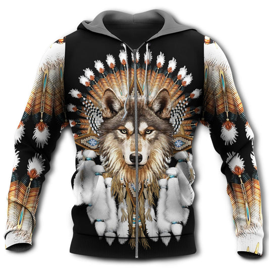 Native Culture Wolf Artistic Hoodie For Traditional Artwork Lovers Travel And Relaxed Daily Outfits