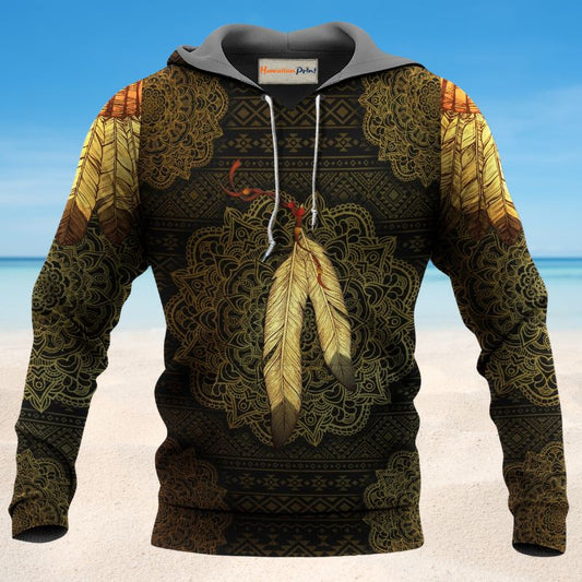 Native Love Nature Pattern Hoodie For Heritage Events Weekend Outings And Comfortable Streetwear