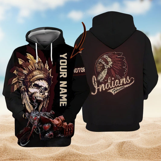 Native Skull Personalized Hoodie For Dark Art Enthusiasts Weekend Outings And Thoughtful Gifting