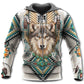 Native Colorful Wolf Symbol Hoodie For Heritage Inspired Adventures Everyday Wear And Gift Ideas
