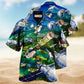 Space Creative Pattern Hawaiian Shirt For Resort Trips, Coastal Parties, And Warm Weather Style