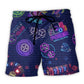 Neon Poker Beach Shorts For Oceanfront Escapes And Comfortable Daily Use