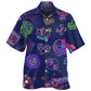 Neon Poker Gaming Hawaiian Shirt For Summer Vacation, Beach Travel, And Casual Wear