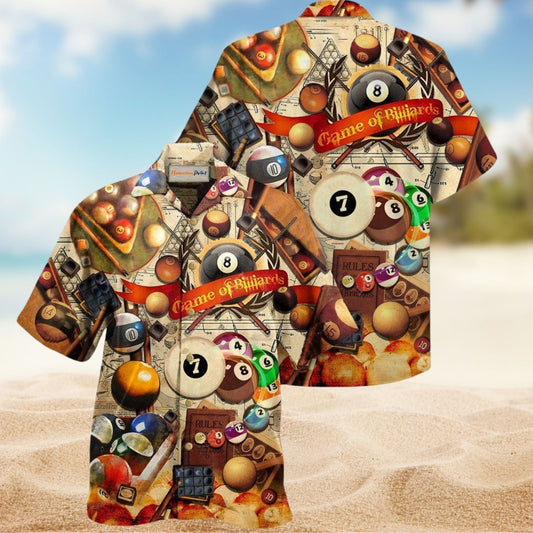 Billiards Never Give Up Until The Last Ball Falls Hawaiian Shirt For Vacation Trips And Comfortable Summer Style