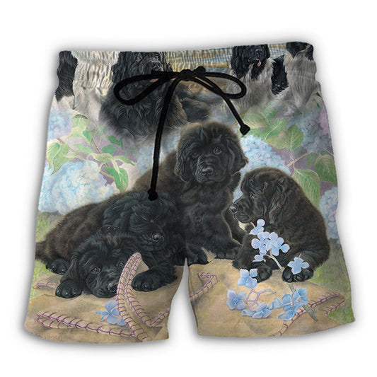 Black Floral Newfoundland Beach Shorts For Island Getaways And Thoughtful Gift Giving