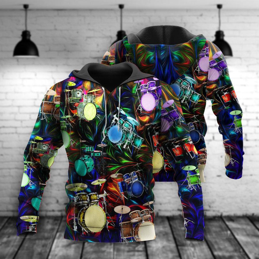 Night Drum Music Hoodie For Studio Life Casual Travel And Everyday Comfort