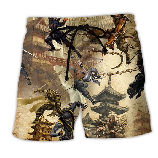 Ninja Move Like A Beach Shorts Print Detail For Thoughtful Gift Giving