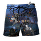 Ninja Overnight Dark Moon Hawaiian Print Beach Shorts For Fantasy Fan Beach Days