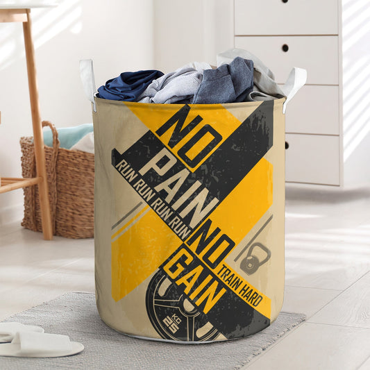 Run No Pain No Gain Laundry Basket For Bathroom Bedroom Storage