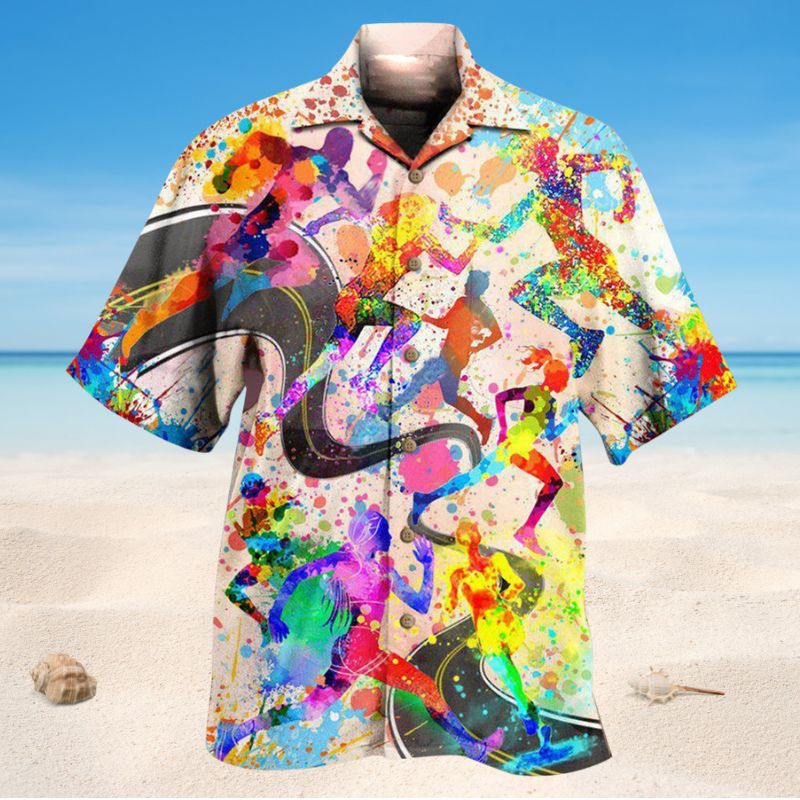 Free Running Spirit Hawaiian Shirt For Island Getaways Beach Parties And Comfortable Vacation Style