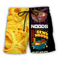 Send Noods Funny Noodle Food Beach Shorts For Beach Trips And Relaxed Vacation Styling