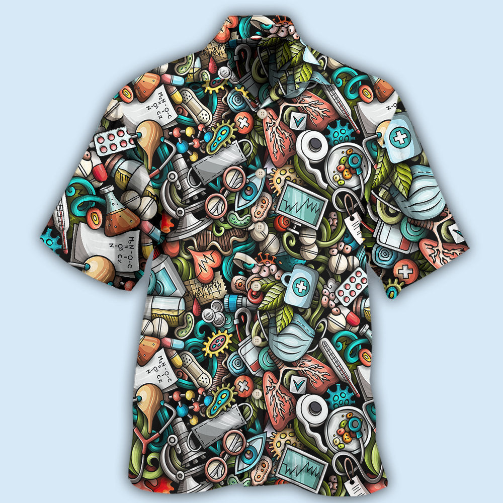 Nurse Hawaiian Shirt With All Over Print For Beach Vacations Casual Parties And Warm Weather Style