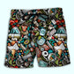 Nurse Life Appreciation Beach Shorts Pattern Detail For Relaxed Warm Weather Outfits
