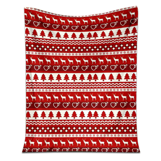 Nurse Christmas Simple Pattern Flannel Blanket For Cozy Bedroom Sofa Decor