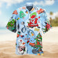 Christmas Creative Pattern Hawaiian Shirt For Christmas Gatherings, Resort Trips, And Cheerful Seasonal Style