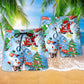 Nurse Christmas Holiday Beach Shorts Pattern Detail For Leisure Travel And Everyday Comfort