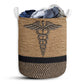 Nurse Rope Wallpaper Laundry Basket For Bathroom Bedroom Storage