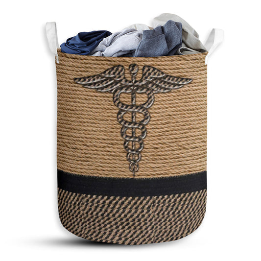 Nurse Rope Wallpaper Laundry Basket For Bathroom Bedroom Storage