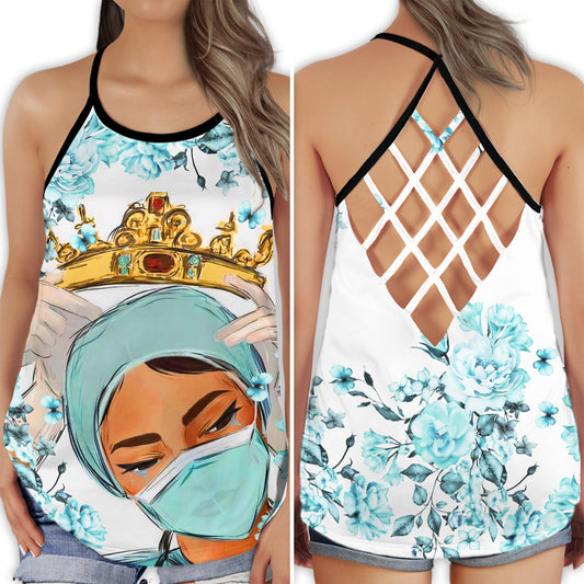 Nurse Strong Like A Queen Hollow Tank Top For Yoga Workouts And Casual Wear