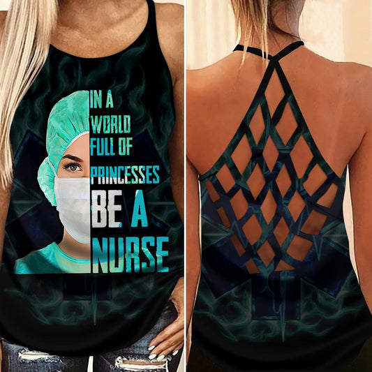 Nurse Strength Hollow Tank Top For Fitness Sessions And Summer Events